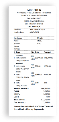Thermal Receipt